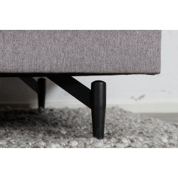 Warden - Sofa 3-personers i lysegr polyester stof