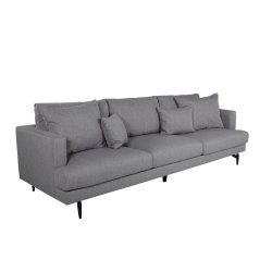 Warden - Sofa 3-personers i lysegr polyester stof