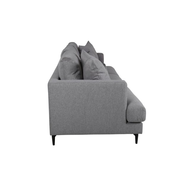 Warden - Sofa 3-personers i lysegr polyester stof