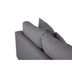 Warden - Sofa 3-personers i lysegr polyester stof