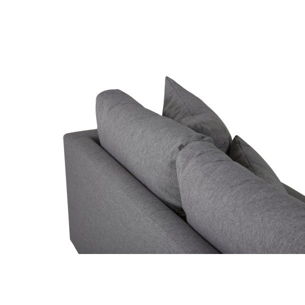 Warden - Sofa 3-personers i lysegr polyester stof