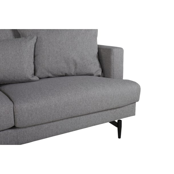 Warden - Sofa 3-personers i lysegr polyester stof