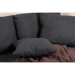 Warden - Sofa 3-personers i sort polyester stof