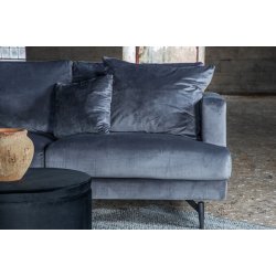 Warden - Sofa 3-personers i mrkegr polyester fljl