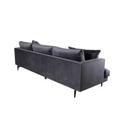 Warden - Sofa 3-personers i mrkegr polyester fljl