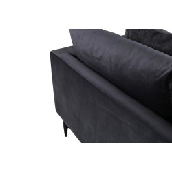 Warden - Sofa 3-personers i mrkegr polyester fljl