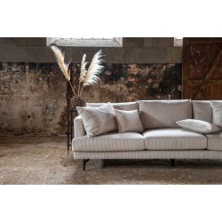 Warden - Sofa 3-personers i beige polyester fljl