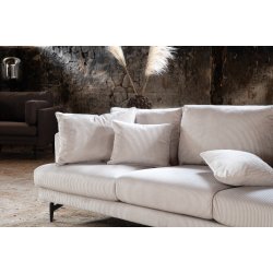 Warden - Sofa 3-personers i beige polyester fljl