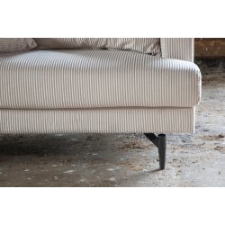 Warden - Sofa 3-personers i beige polyester fljl
