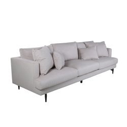 Warden - Sofa 3-personers i beige polyester fljl