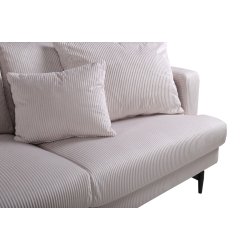 Warden - Sofa 3-personers i beige polyester fljl