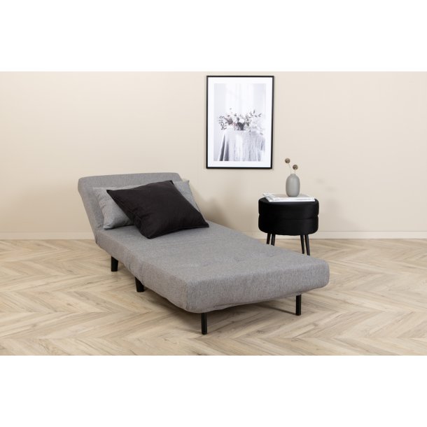 Blund - Sovesofa eller lnestol i grt stof