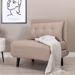 Blund - Sovesofa eller lnestol i beige stof