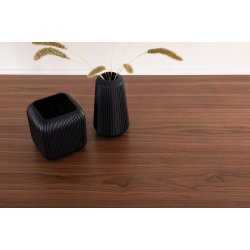 Snell - Spisebord i valnddefiner og sort understel, rektangulr 90 x 200 cm