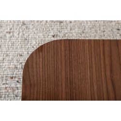 Snell - Spisebord i valnddefiner og sort understel, rektangulr 90 x 200 cm