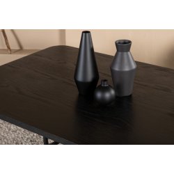 Snell - Spisebord i sort egefiner og sort understel, rektangulr 90 x 200 cm