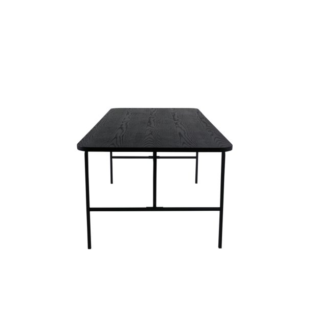 Snell - Spisebord i sort egefiner og sort understel, rektangulr 90 x 200 cm
