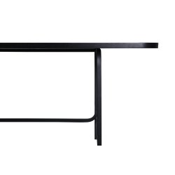 Snell - Spisebord i sort egefiner og sort understel, rektangulr 90 x 200 cm