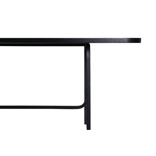 Snell - Spisebord i sort egefiner og sort understel, rektangulr 90 x 200 cm