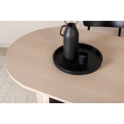 Floyd - Spisebord i hvidpigmenteret egefiner, oval 200 x 90 cm.