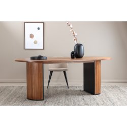 Floyd - Spisebord i valnddefiner, oval 200 x 90 cm.