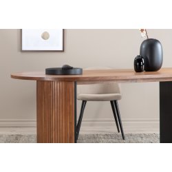 Floyd - Spisebord i valnddefiner, oval 200 x 90 cm.