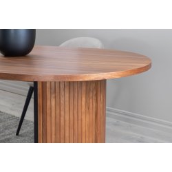 Floyd - Spisebord i valnddefiner, oval 200 x 90 cm.