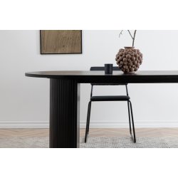 Floyd - Spisebord i sort egefiner, oval 200 x 90 cm.