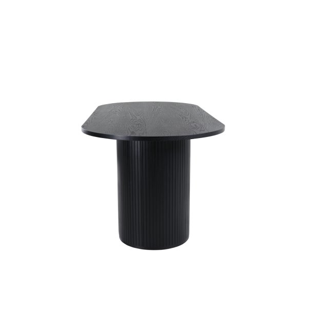 Floyd - Spisebord i sort egefiner, oval 200 x 90 cm.