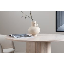 Floyd - Spisebord i hvidpigmenteret egefiner, diameter 110 cm.