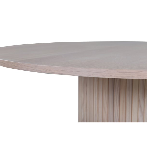 Floyd - Spisebord i hvidpigmenteret egefiner, diameter 110 cm.