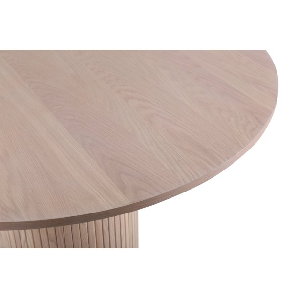 Floyd - Spisebord i hvidpigmenteret egefiner, diameter 110 cm.