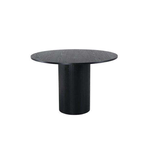 Floyd - Spisebord i sort egefiner, diameter 110 cm.