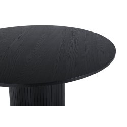 Floyd - Spisebord i sort egefiner, diameter 110 cm.
