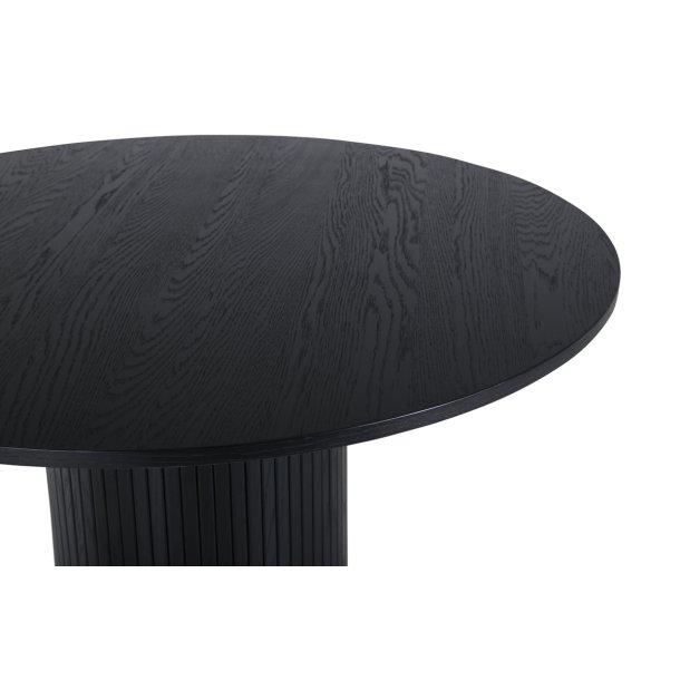 Floyd - Spisebord i sort egefiner, diameter 110 cm.