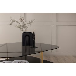 Cross- Sofabord i messing og glas