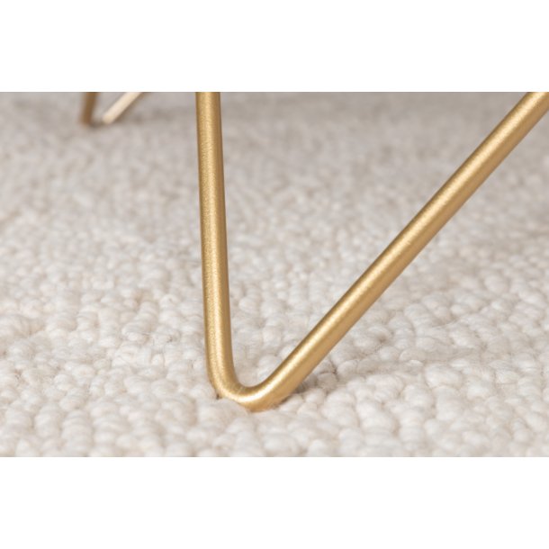 Tubas- Sofabord i sort marmor glas og messing metal, 80 x 80 cm