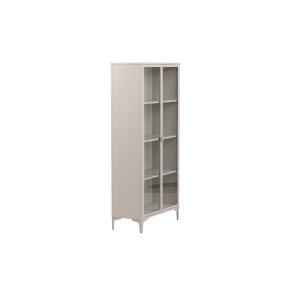 Wells - Vitrineskab i beige metal, 90 x 190 cm.
