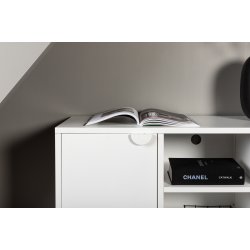 Wells - Skab i hvidt metal, 63 x 120 cm.