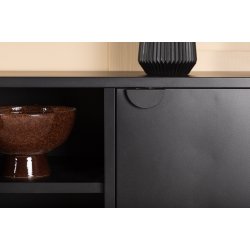 Wells - Skab i sort metal, 63 x 120 cm.