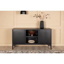 Wells - Skab i sort metal, 63 x 120 cm.