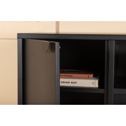 Wells - Skab i sort metal, 63 x 120 cm.