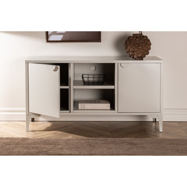 Wells - Skab i beige metal, 63 x 120 cm.