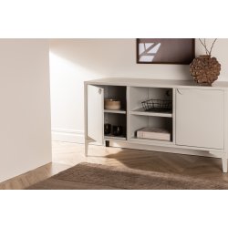 Wells - Skab i beige metal, 63 x 120 cm.