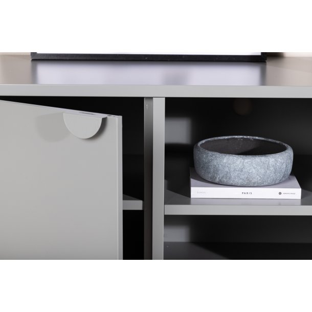 Wells - Skab i gr metal, 63 x 120 cm.