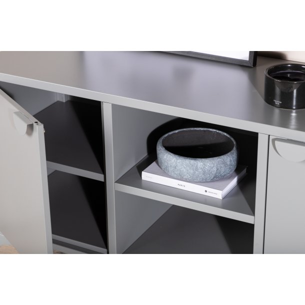 Wells - Skab i gr metal, 63 x 120 cm.