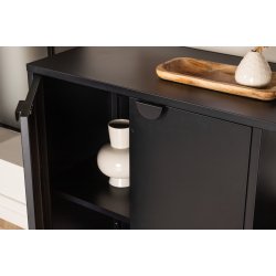 Wells - Skab i sort metal, 100 x 110 cm.