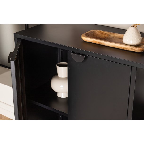 Wells - Skab i sort metal, 100 x 110 cm.