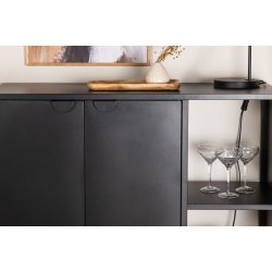 Wells - Skab i sort metal, 100 x 110 cm.