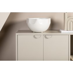 Wells - Skab i beige metal, 100 x 110 cm.